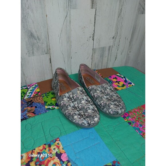 Bobs Skechers Women's Shoes Slip On Dogs Pups Multicolor 33814 Canvas 8.5 - Picture 1 of 11
